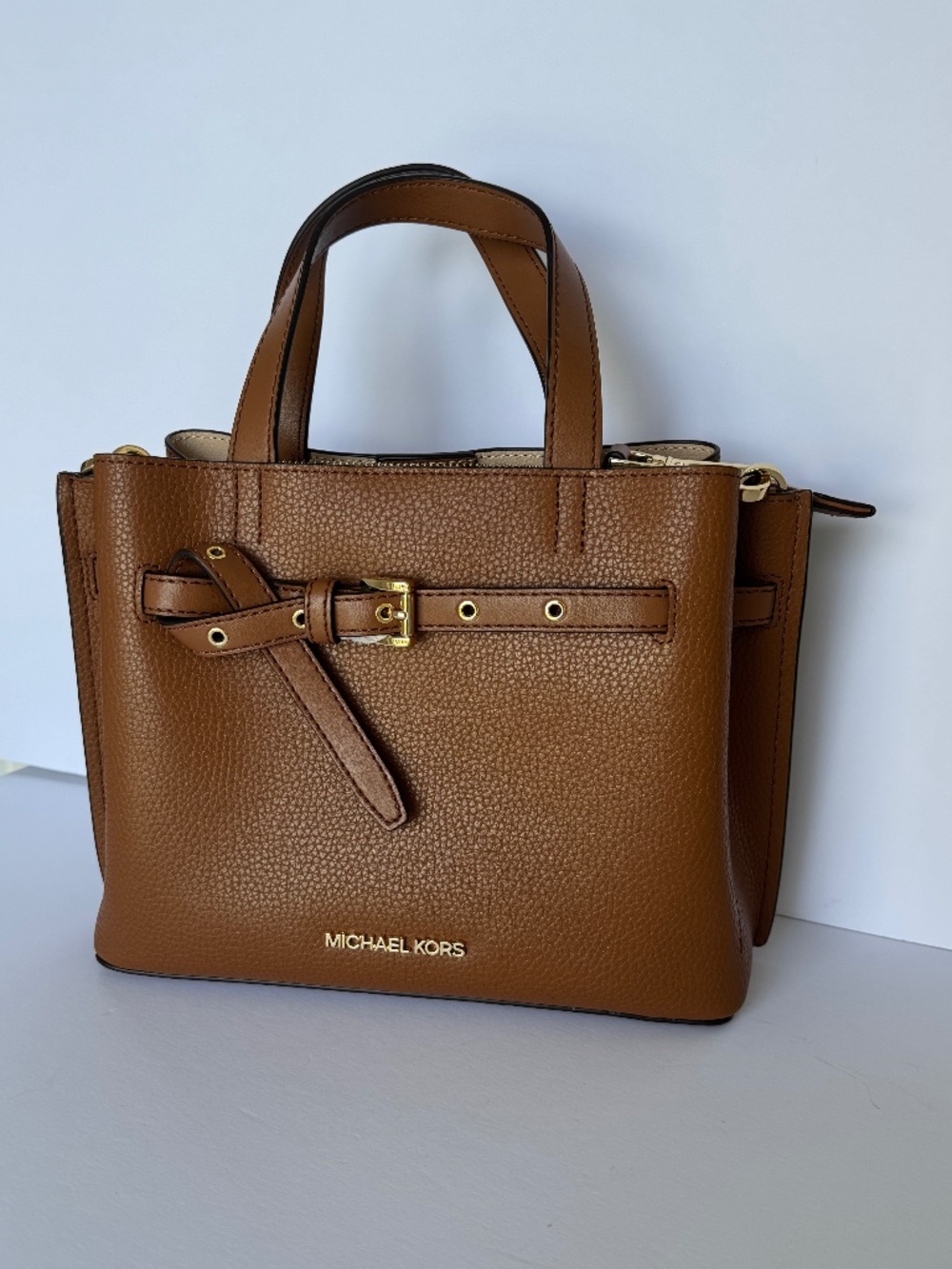 Michael Kors Emilia Small Leather Satchel Crossbody NWT Luggage